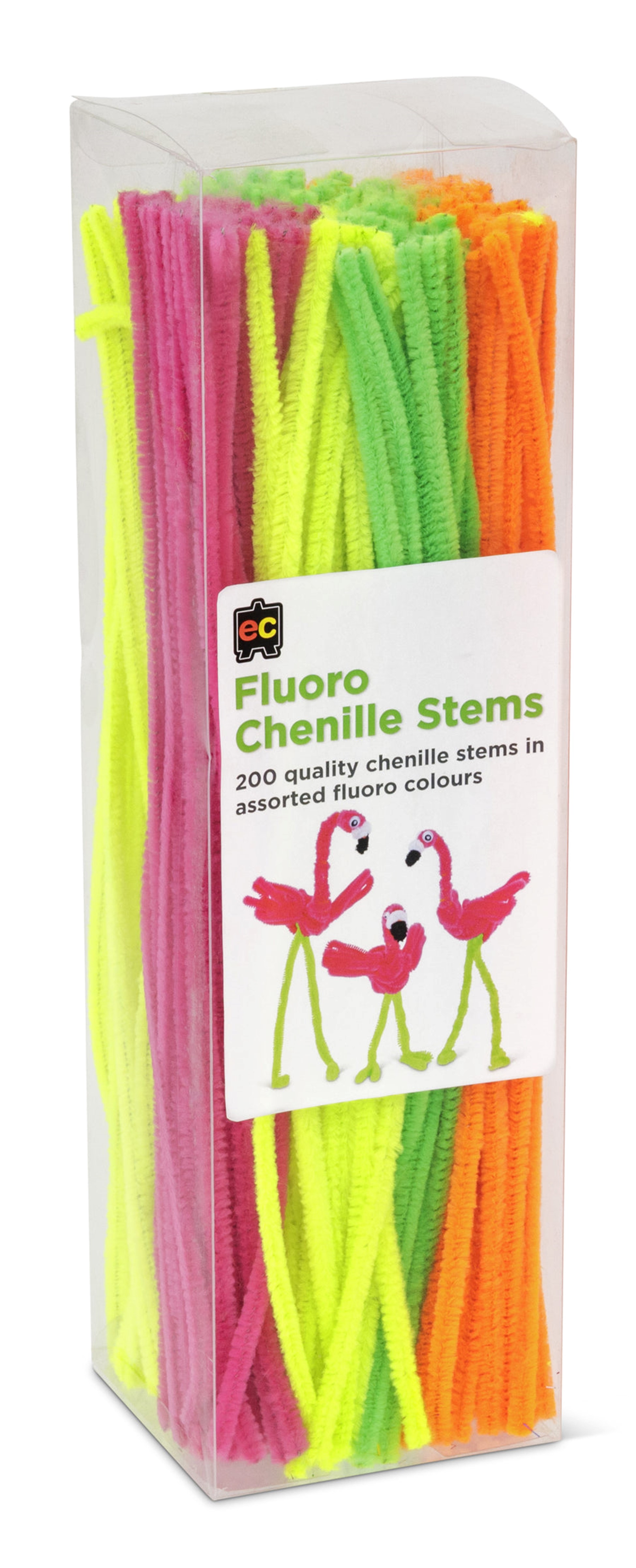 Chenille Stems 6mm Pk200 Fluro Asst EC
